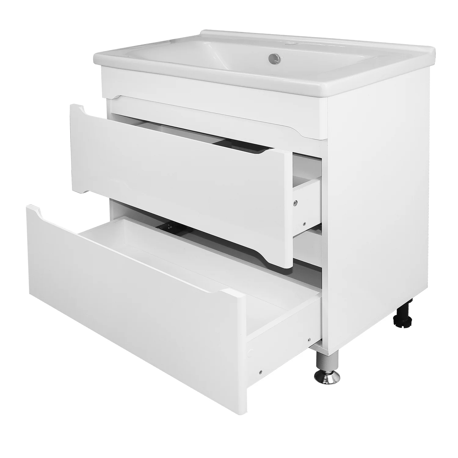 Приобрести loranto тумба напольная с раковиной арфа 80/2 н 81х46см, белая без подсветки (cs00071491)