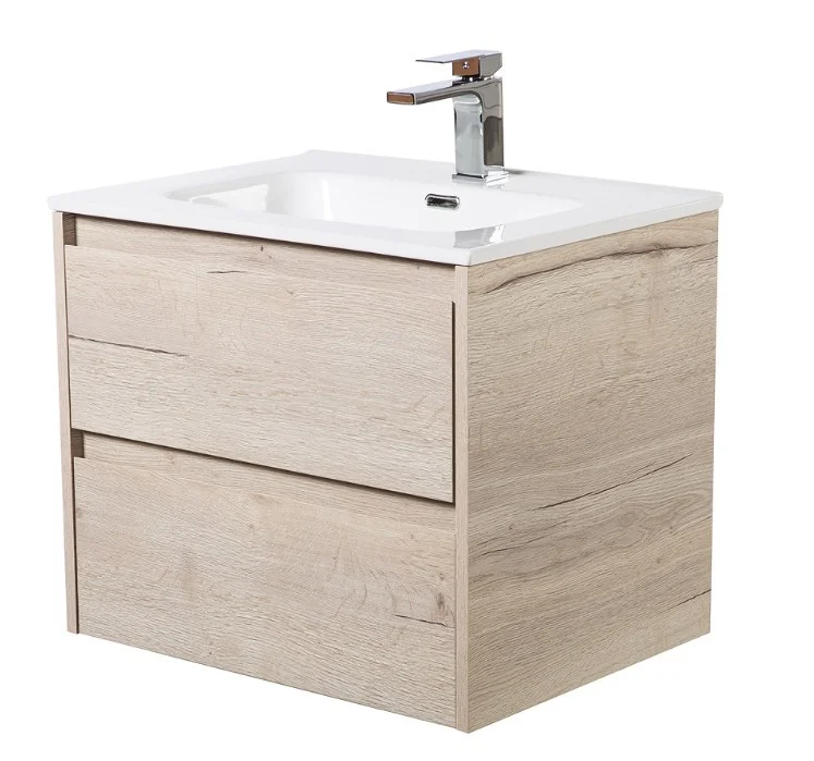 Приобрести тумба подвесная с раковиной belbagno kraft-600-2c-so-rgb 60 см, rovere galifax bianco