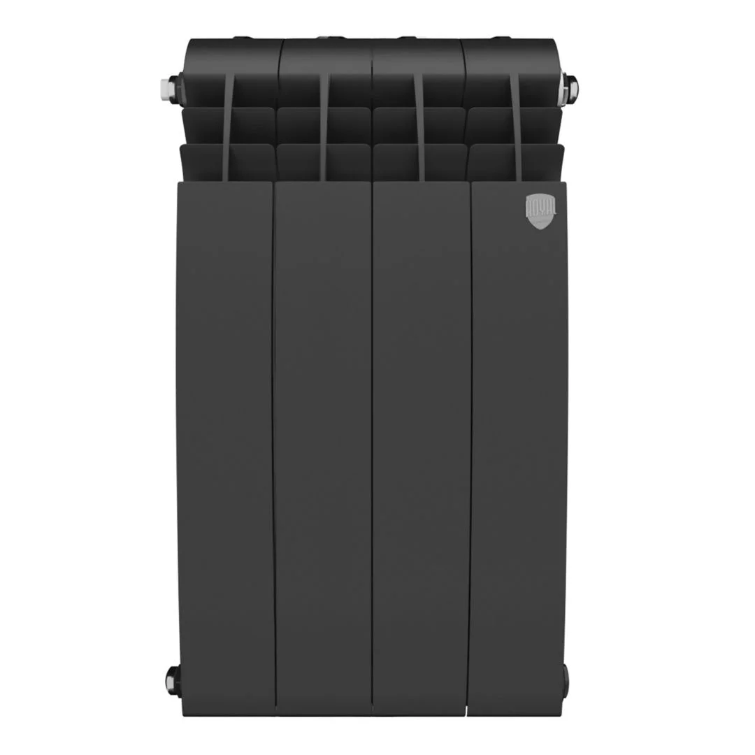 Приобрести royal thermo радиатор биметаллический biliner 500 /noir sable ( черный графит ) - 4 секц.