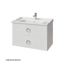 Caprigo Тумба с раковиной BRIGHTON 80 см, белая, эмаль BRL80.1