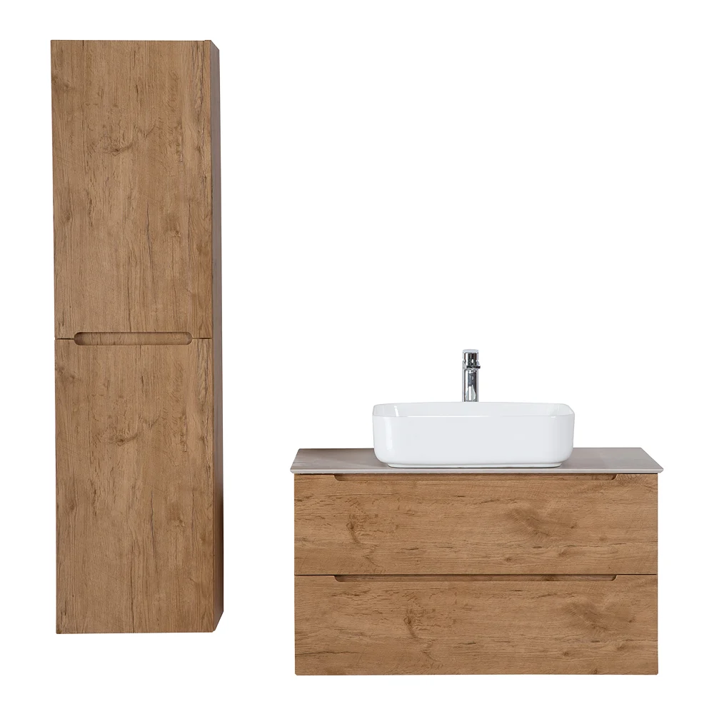 Приобрести belbagno тумба со столешницей etna 80 см, подвесная rovere nature