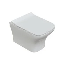 Sole Унитаз подвесной Quadro, безободковый с сиденьем дюропласт, микролифт УТ000051492