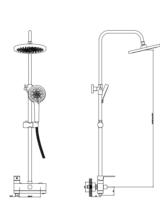 Приобрести haiba душевая система, круглая d-200мм, черная hb24590-7