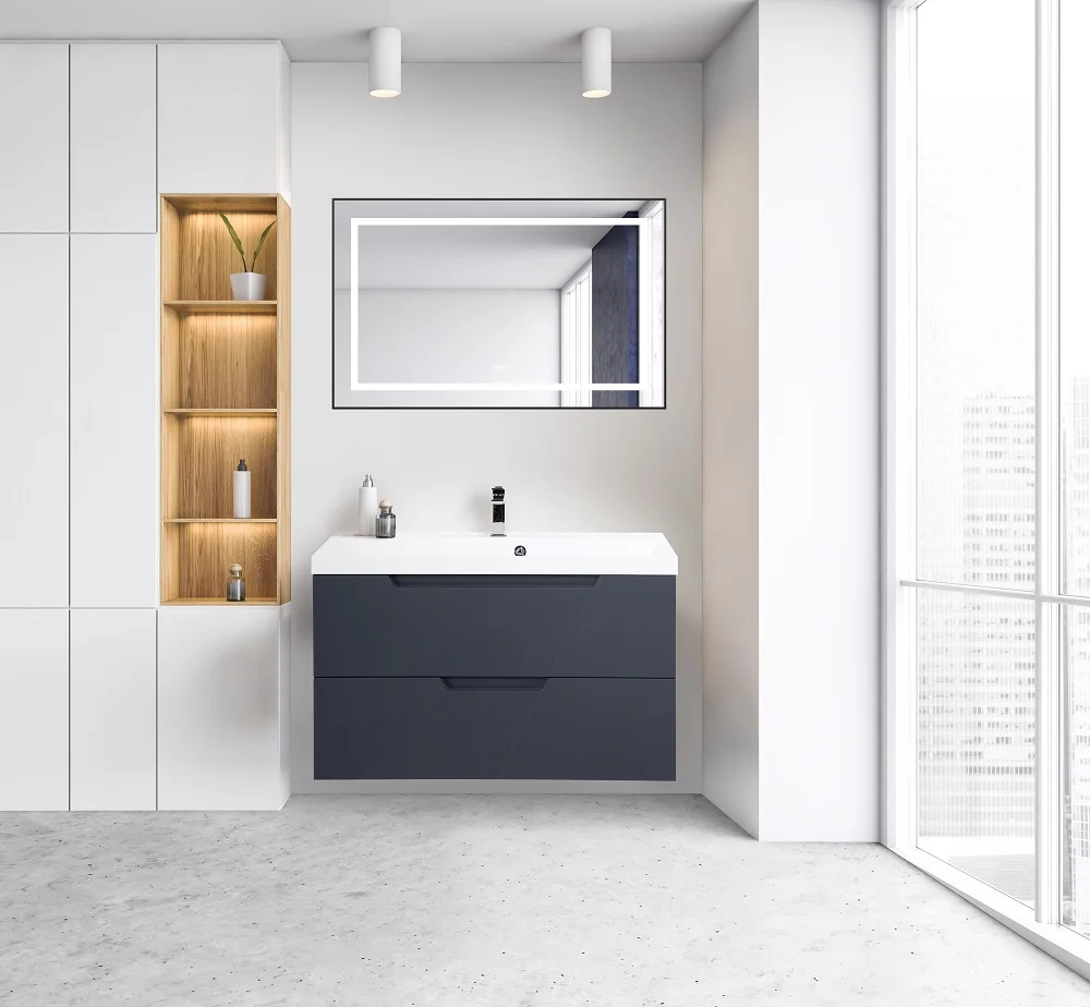 Приобрести belbagno зеркало 108,5х68,5 см spc-kraft-1085-685-tch-warm-nero