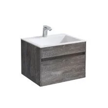 Vincea Тумба подвесная Chiara 60 см, серый камень с белой раковиной VMC-2C600GS;VCB-13600W