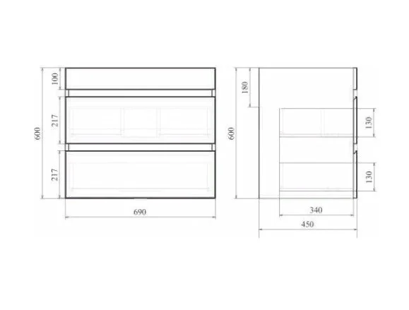 Приобрести mirsant тумба подвесная next 70\2 70 см с раковиной next -70 ут000057255