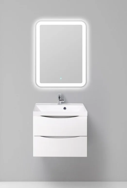 Приобрести тумба подвесная с раковиной belbagno marino-700-2c-so-bl-p 70 см, bianco lucido