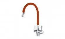 LEMARK Смеситель для кухни Comfort с подключением к фильтру, оранжевый\хром LM3075C-Orange