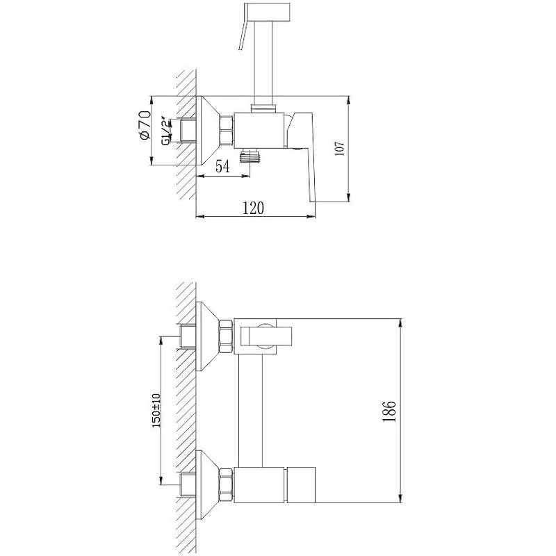 Приобрести haiba смеситель с гигиеническим душем 230мм, черный матовый hb-5513-7