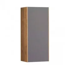 Шкаф подвесной Акватон Сохо, графит софт / дуб веллингтон
