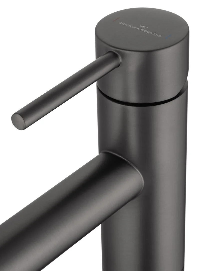 Приобрести смеситель для раковины напольного монтажа wonzon & woghand stick, темный графит (ww-88649905-bgm)