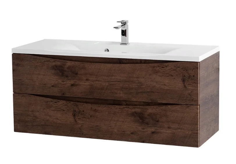 Приобрести тумба подвесная с раковиной belbagno marino-1200-2c-so-rw-p 120 см, rovere moro