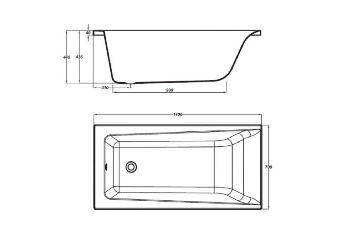 Приобрести акриловая ванна cersanit lorena 140x70 см