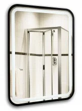 Azario Зеркало Мальта-лофт 60х80 см, пластиковая рама, подсветка, сенсор выкл, черный LED-00002353