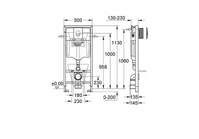 Приобрести инсталляция для унитаза grohe rapid sl 38721001