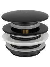 Донный клапан для ванны 1 1/2 WONZON & WOGHAND, Черный матовый (WW-SS105-MB)