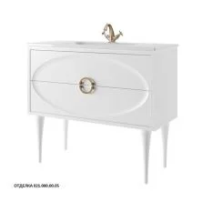 Caprigo Тумба с раковиной MILANO 105 см, белая, эмаль