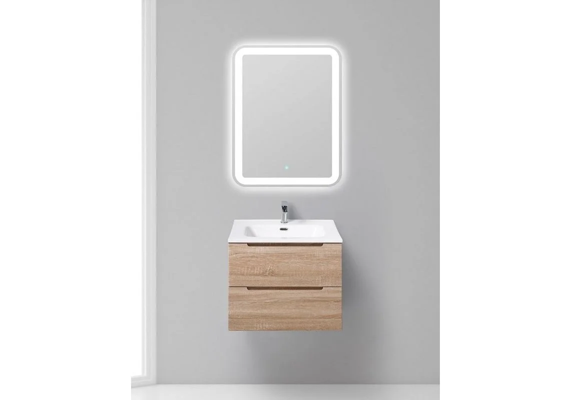 Приобрести тумба подвесная с раковиной belbagno etna-600-2c-so-wo-p 60 см, rovere bianco