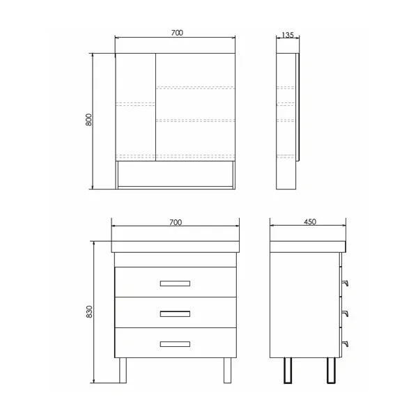 Приобрести сomforty тумба с раковиной никосия-70н дуб темный