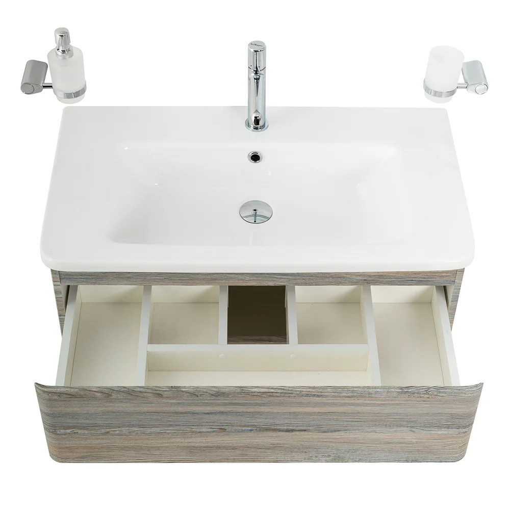 Приобрести belbagno тумба с раковиной albano-cer 80 см, подвесная pino scania, белая раковина