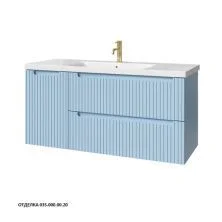 Caprigo Тумба с раковиной TERMIN-Smalty STRIPE 120 см, левая, голубая, эмаль