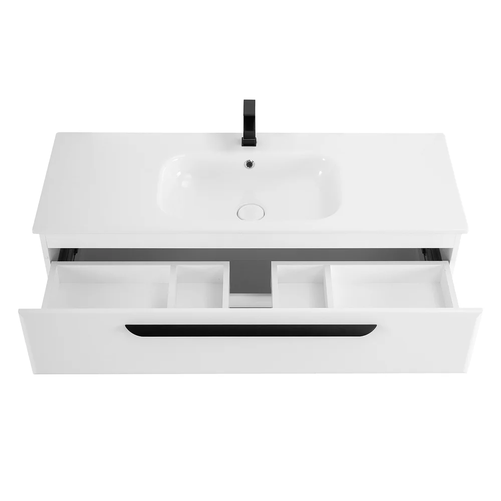 Приобрести cezares тумба подвесная с раковиной eco-cer 120 см bianco lucido, белый глянец eco-cer-1200-2c-so-bl