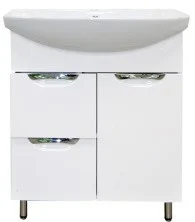 Loranto Тумба напольная с раковиной Стиль-70/2, 70х85 см, белая (CS00067860)