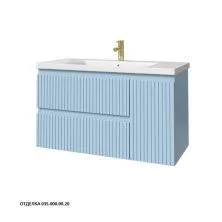 Caprigo Тумба с раковиной FORTE-Smalty STRIPE 100 см, правая, голубая, эмаль
