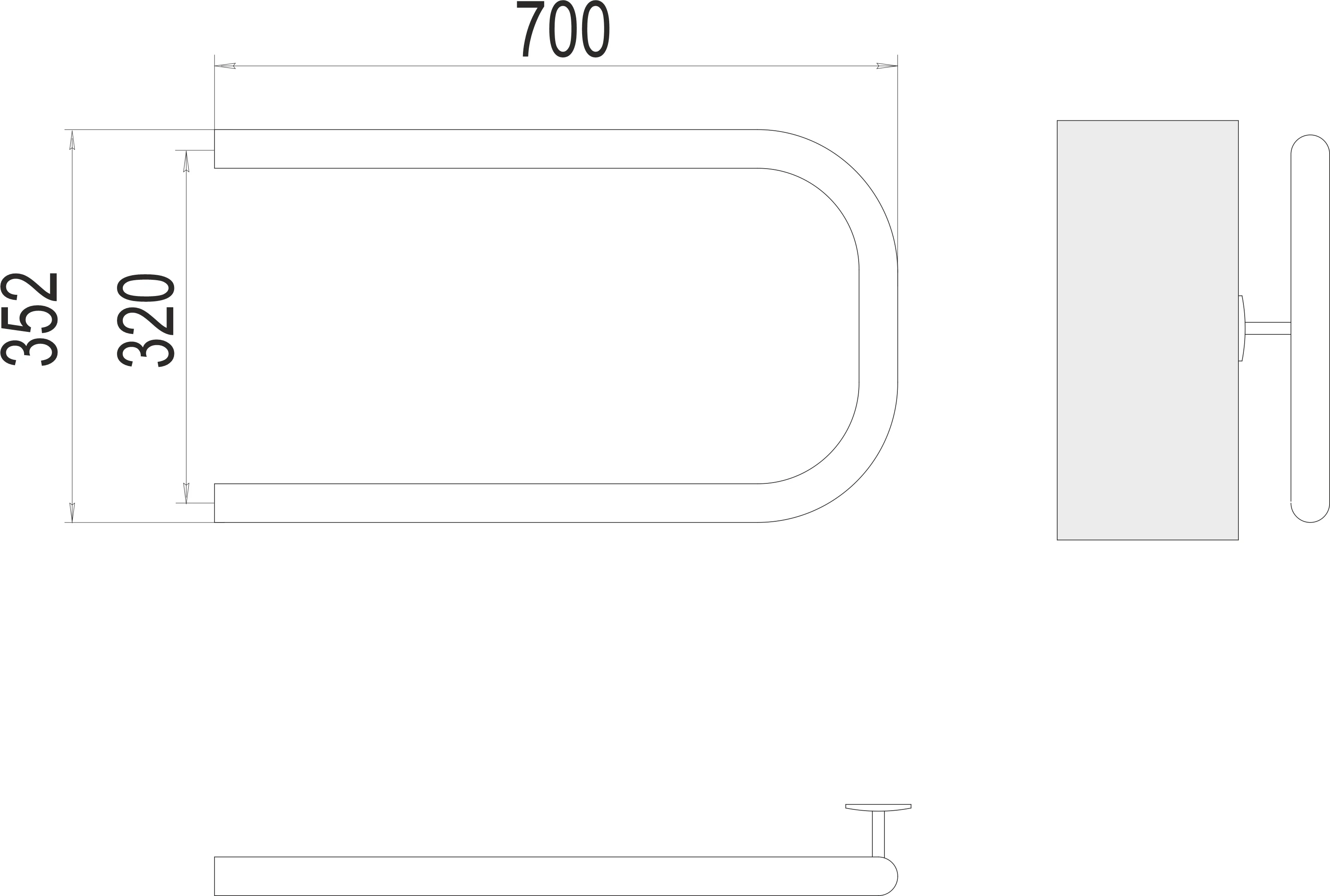 Приобрести terminus полотенцесушитель п - образный 32х70 см, боковое подключение, водяной, хром