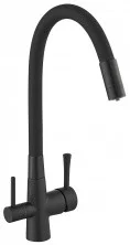 Savol Смеситель для кухни 340мм, гибкий излив, черный S-L1806H-01