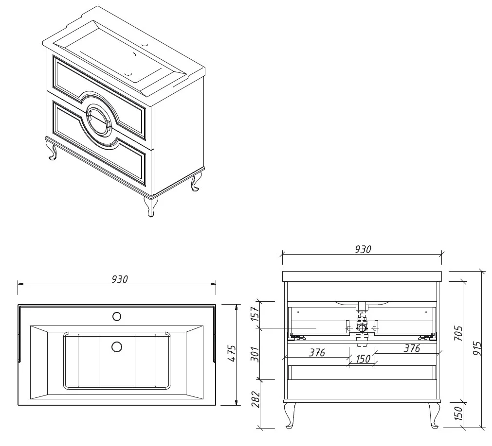 Приобрести caprigo тумба с раковиной напольная valletta 90 см, белая 35318-sf027