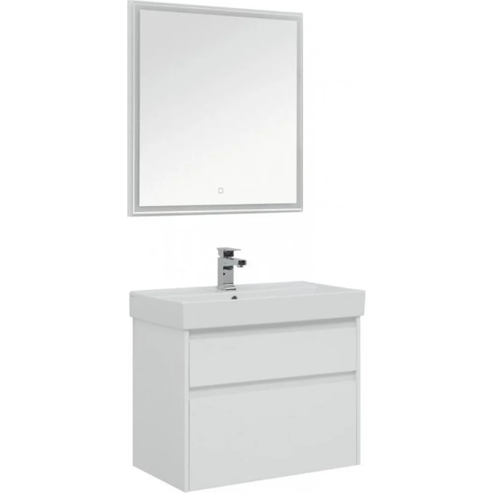 Приобрести aquanet тумба с раковиной nova lite 75 см, белая (2 ящика)