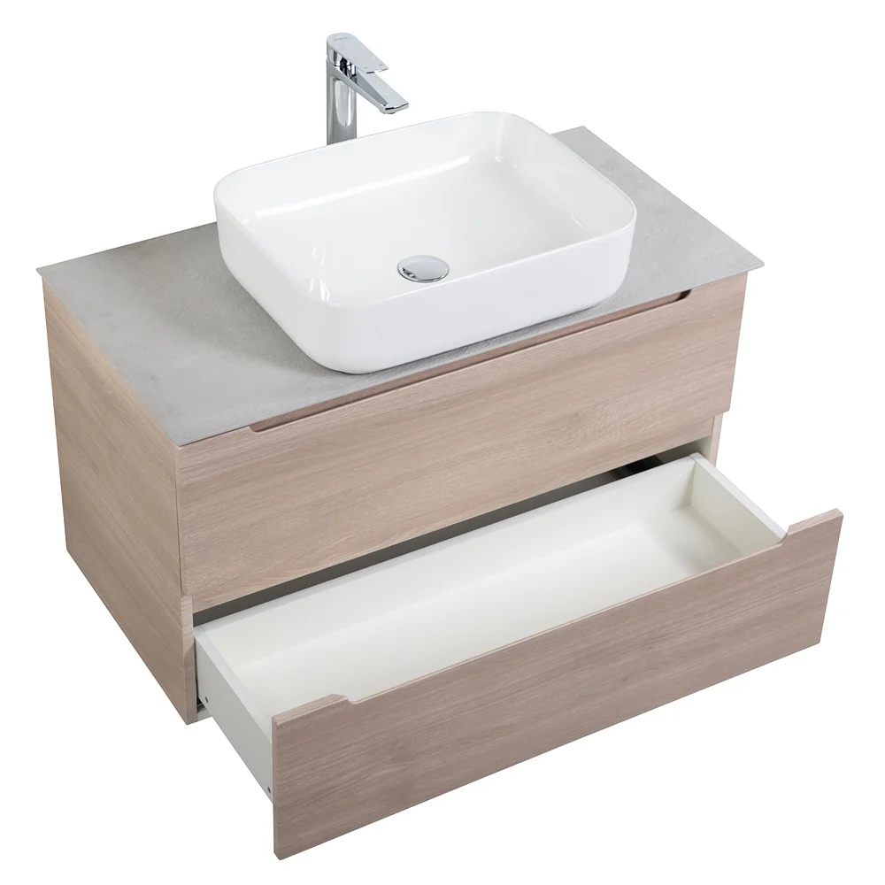 Приобрести belbagno тумба со столешницей etna 80 см, подвесная rovere grigio