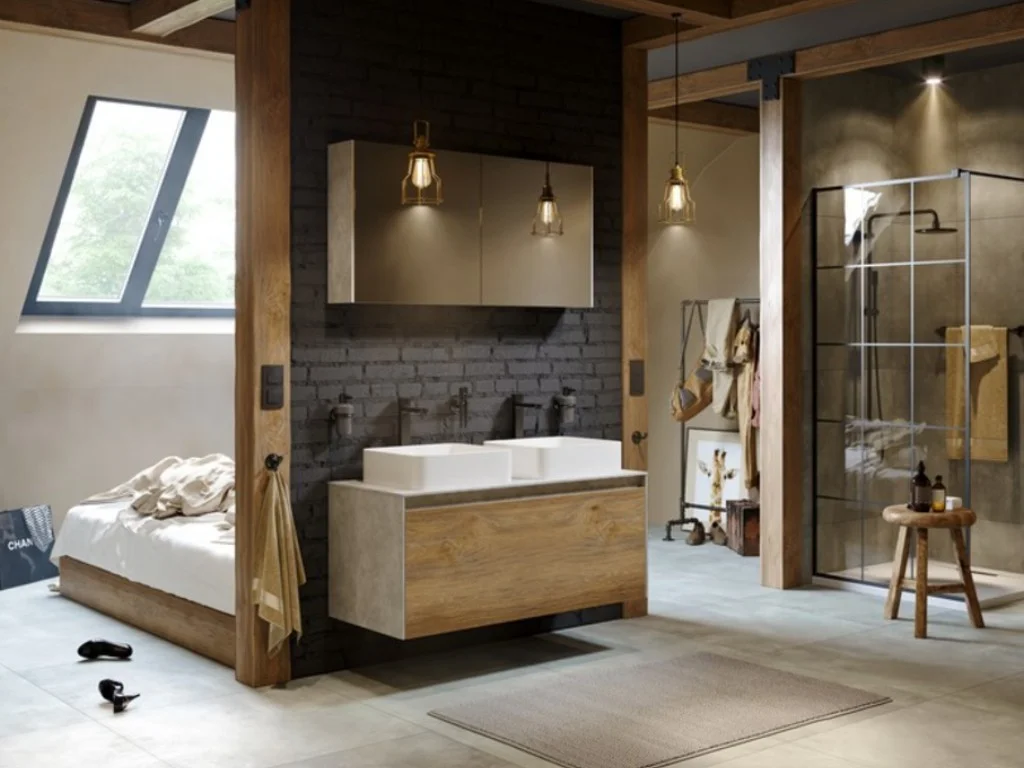 Приобрести зеркало-шкаф aqwella mobi 120см серый бетон mob0412;mob0717bs