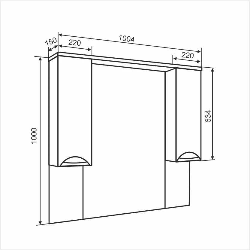 Приобрести aqua de marco зеркало-шкаф eleganse 105 см, белый\хром 1105cele