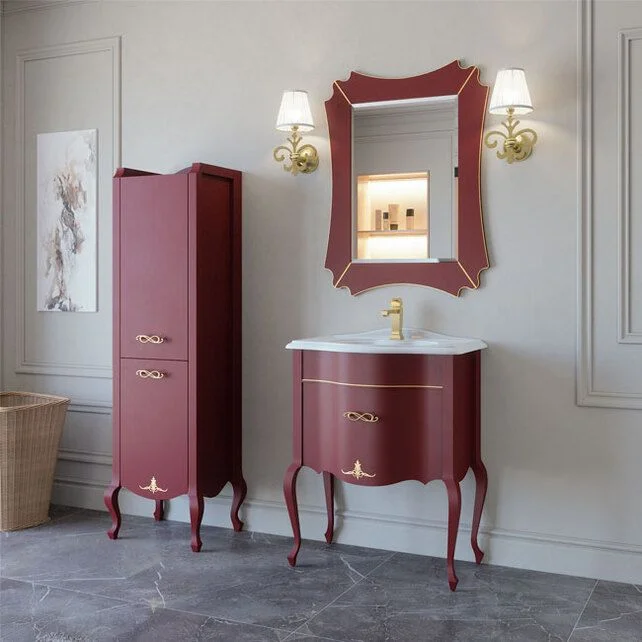 Приобрести caprigo тумба с раковиной bourget 70 см, бордовая, эмаль