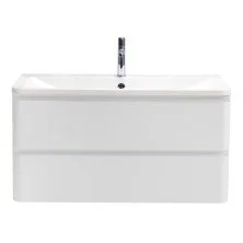 BelBagno Тумба с раковиной ALBANO 80 см, подвесная Bianco Lucido, белая раковина