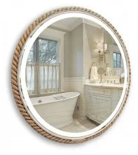 AZARIO зеркало Бригантина D650 декор-канат, сенсор выкл