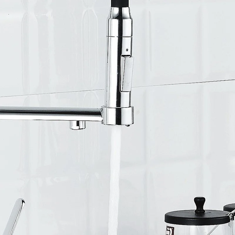 Приобрести haiba смеситель для кухни 516 мм, гибкий излив, черный\хром hb-76854