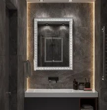 Continent Зеркало с подсветкой Apollo 60х80 см, сенсорный включатель, белое