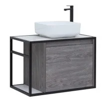 Aquanet Тумба со столешницей Nova Lite Loft 75 см,R дуб рошелье