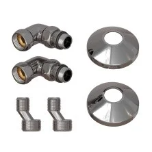 Комплект подключения Point для полотенцесушителя 3/4"х1/2" г/ш со сгоном, хром PN93412