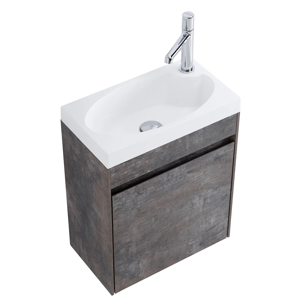 Приобрести belbagno тумба с раковиной pietra mini 46 см, подвесная с дверью 46-l stone, белая раковина