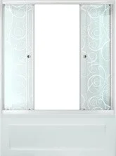 Тритон Шторка для ванны Узор 170 см, белая с узором Щ0000025980