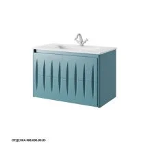 Caprigo Тумба с раковиной TIBET - PICCO 85 см, голубая, эмаль