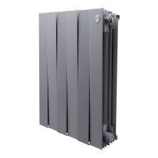 Royal Thermo Радиатор биметаллический Pianoforte 500 /Silver Satin ( серебристый ) - 6 секц.