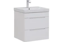 Aquanet Тумба с раковиной София 60 см, белая глянец (2 ящика)