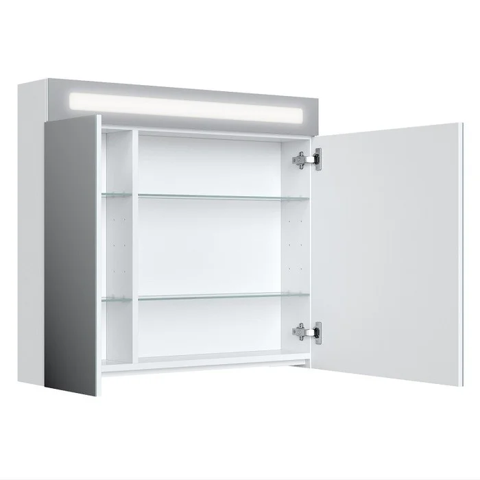 Приобрести iddis зеркало-шкаф new mirro 80х70см, с подсветкой, белый nmir802i99