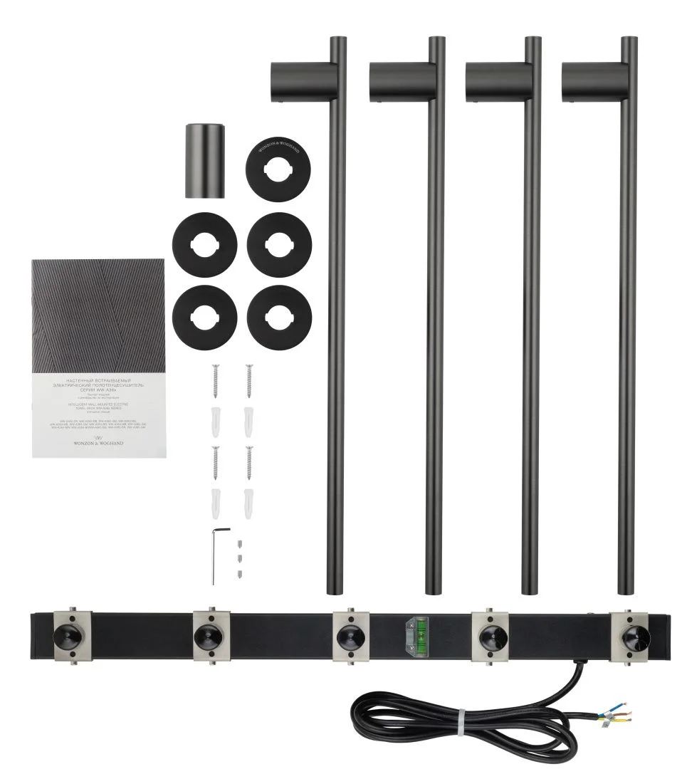 Приобрести полотенцесушитель электрический встраиваемый wonzon & woghand dortmund, темный графит (ww-a364-gm)