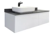 Сomforty Тумба со столешницей и раковиной Милан-120 белая